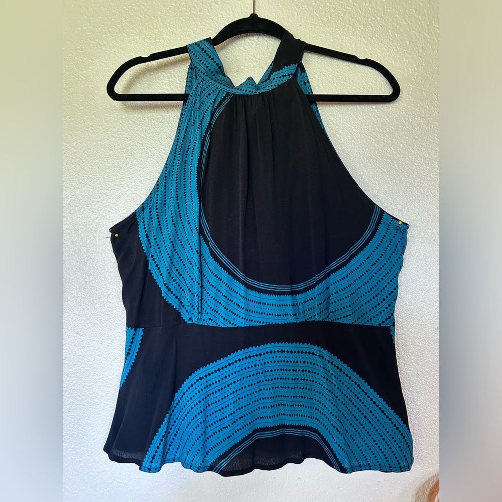 Manaola Maulo top black and blue med